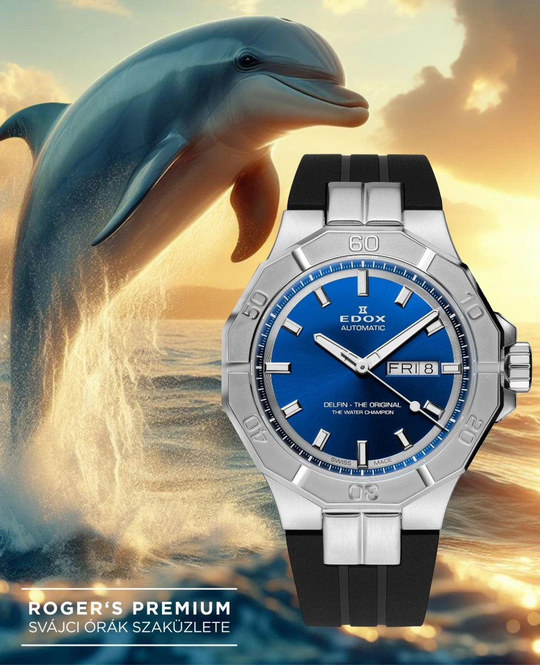 EDOX Karóra, Férfi, Delfin The Original család, 253117